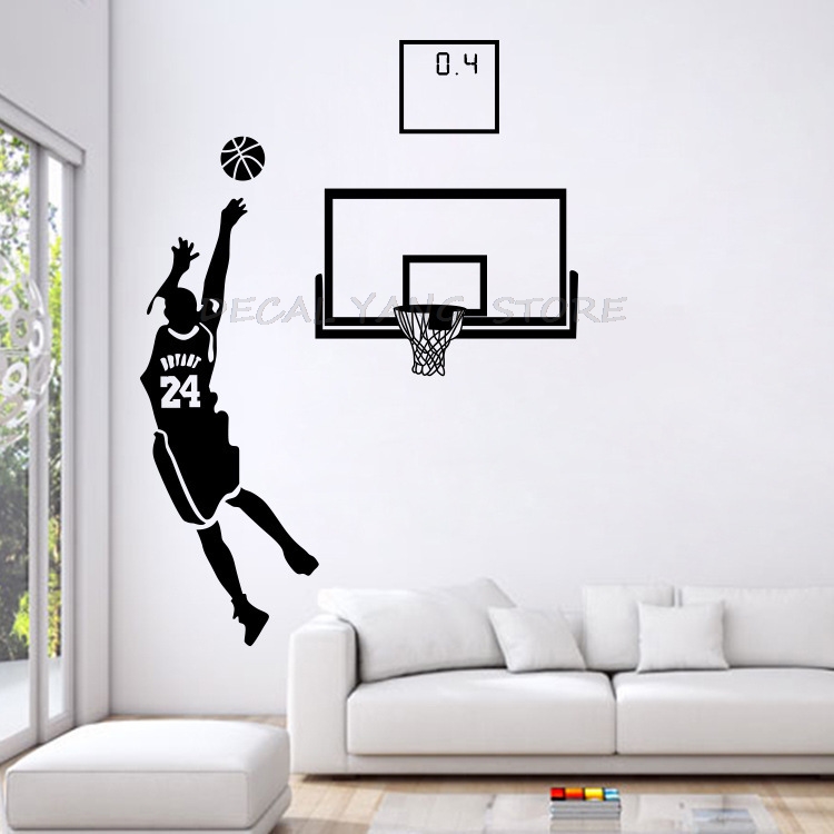 Interior Design Magazine - Sport Thema Wand Abziehbilder Basketball Star