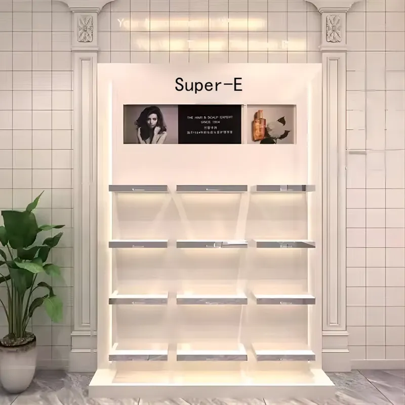 Interior Design Nail Salon - Make-up-Präsentationsregale für Einzelhandelsgeschäfte, Inneneinrichtung, Salon-Shop, Nagellack-