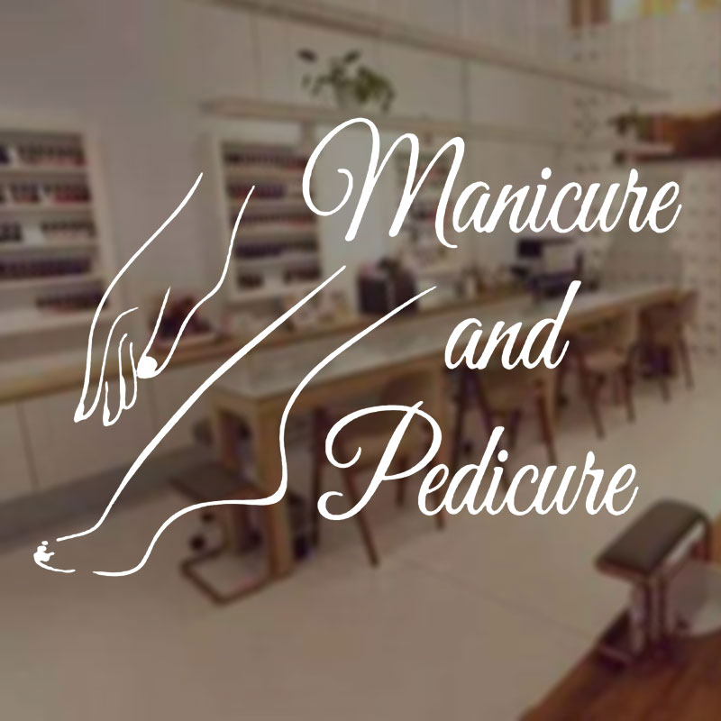 Interior Design Nail Salon - Schönheitssalon Maniküre Pediküre Nägel Salon Wandaufkleber