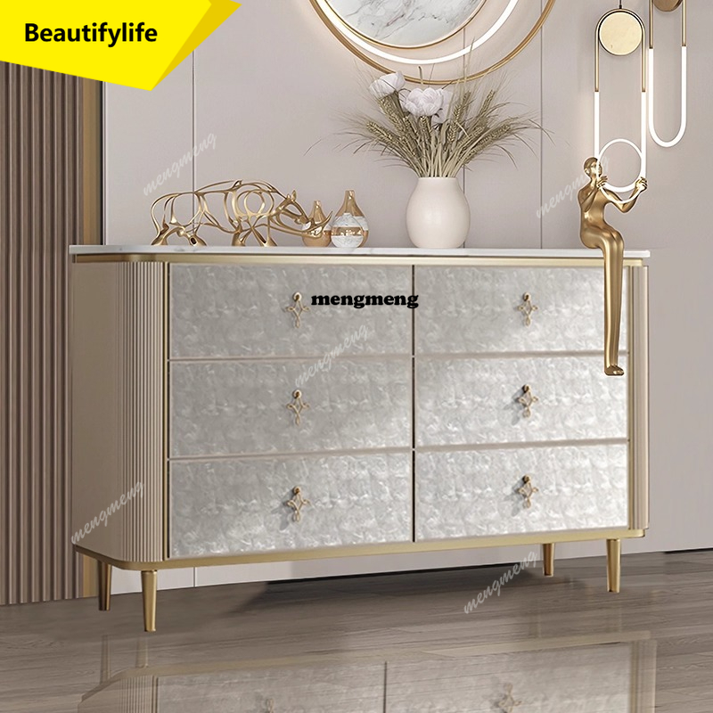 Interior Design Luxury Living Room - A48 Nordischer Luxus-Wohnzimmerschrank, High-End-Innenraum, minimalistisches Design,