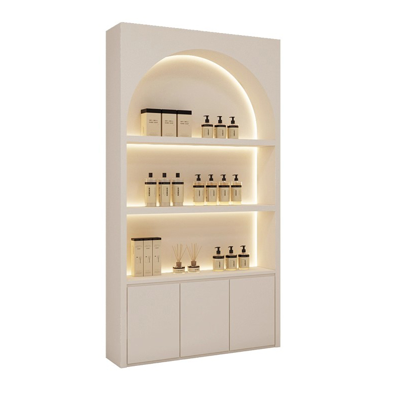 Interior Design Nail Salon - Maßgeschneiderter Spa-Möbelschrank, luxuriöse beige Spa-Schönheitssalon-Dekoration und