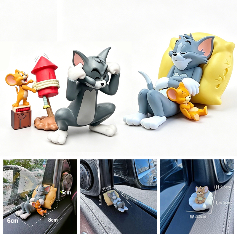 Interior Design Office - Niedliche Tom und Jerry Mini-Figuren, Cartoon-Harz-Figurine