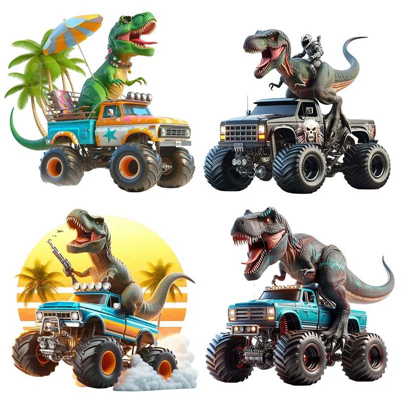 Interior Design Magazine - Tyrannosaurus Dinosaurier Reiten auf Monster Truck