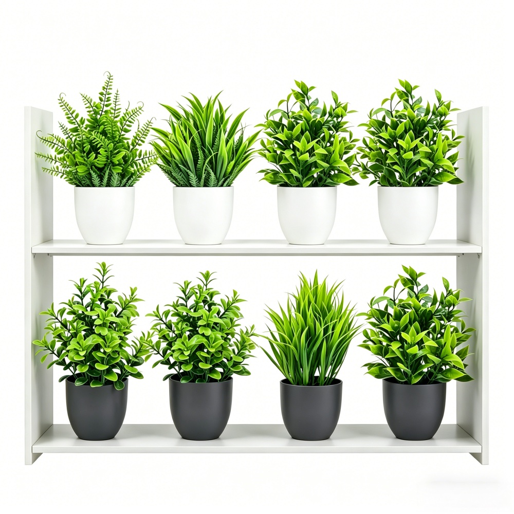 Interior Design Office - 4-teiliges Set Mini Künstliche Pflanzen im