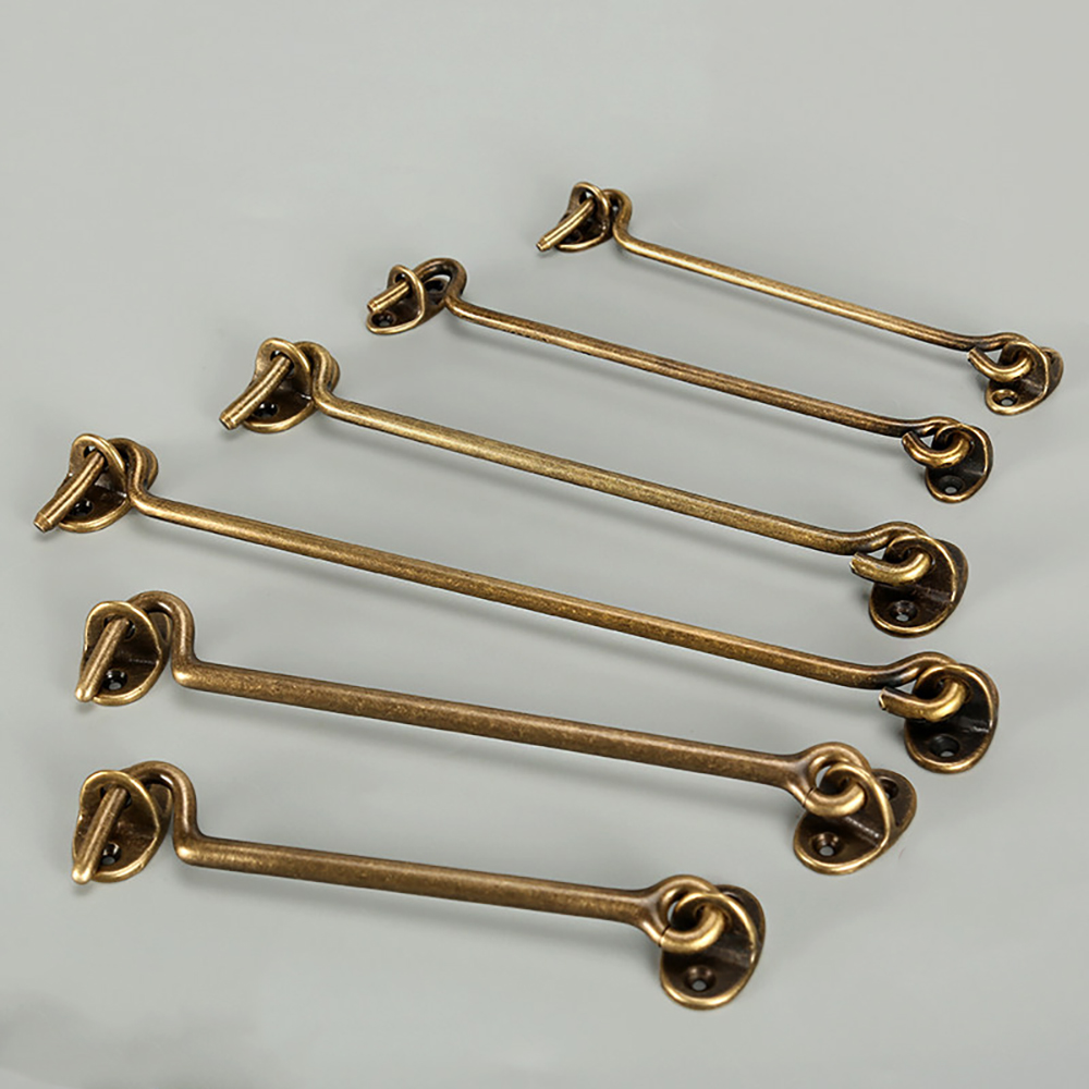 Antique Brass Hook - Antiker Messing-Fensterhaken/Schraubverschluss, Winddichter Fensterhaken, Stützstange, Sicherheitshaken,