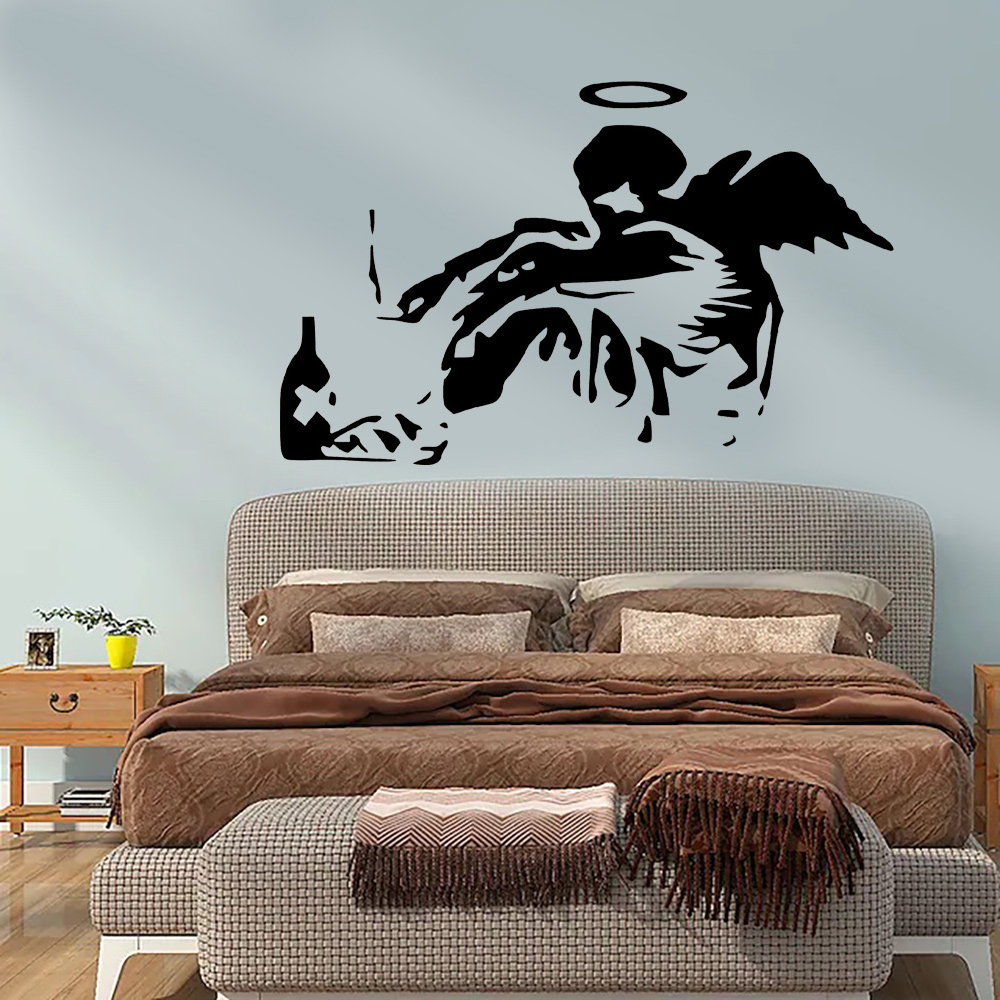 Interior Design Magazine - Banksy Gefallenen Engel Graffiti-Wand Aufkleber Vinyl