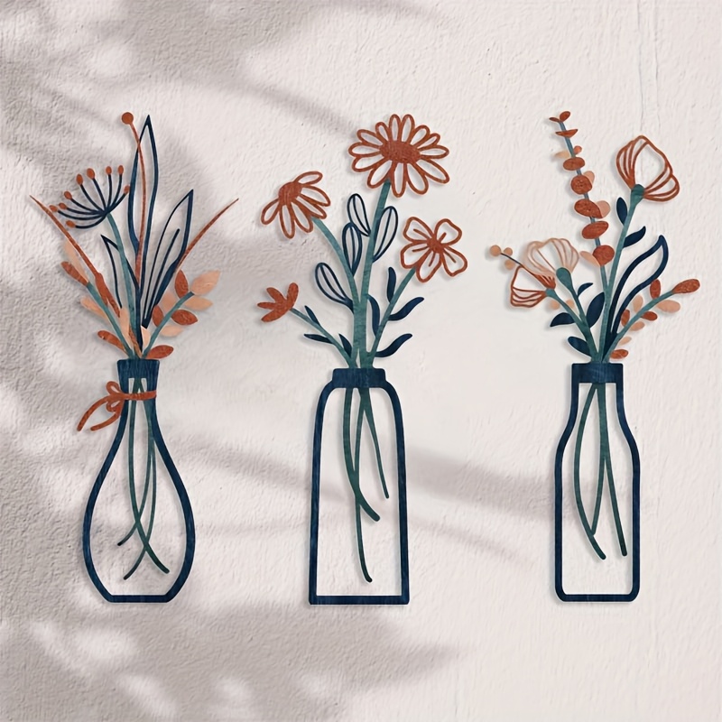3 große florale Wandkunst-Skul – Interior Design Office Bewertung und Preis