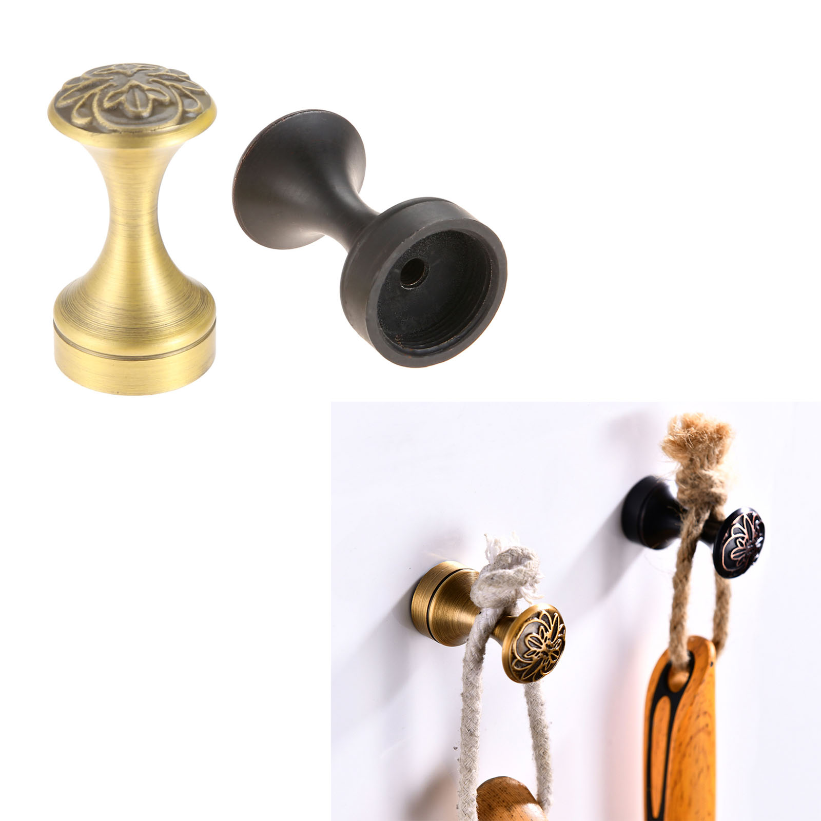 1 Stück Vintage-Wandhaken aus  – Antique Brass Hook Bewertung und Preis