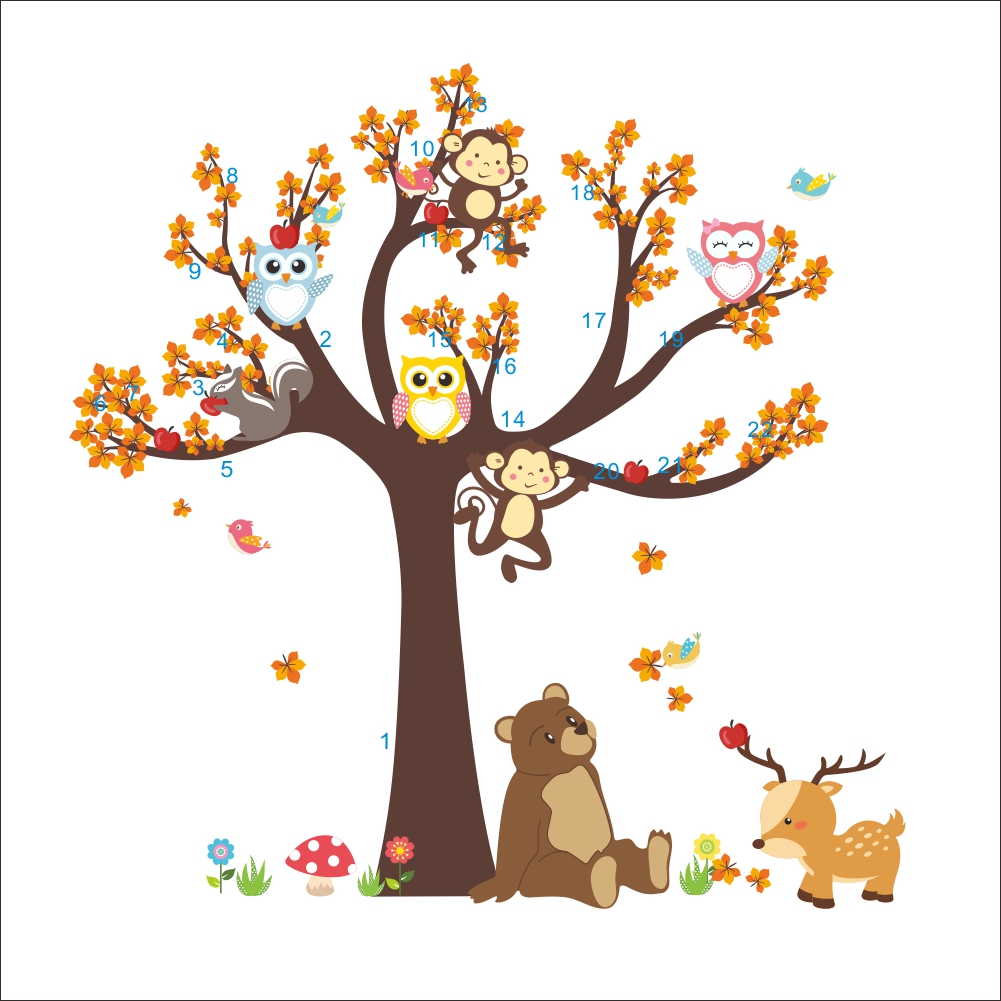 Eule Affe Tiere Baum Cartoon V – Interior Design Magazine Bewertung und Preis