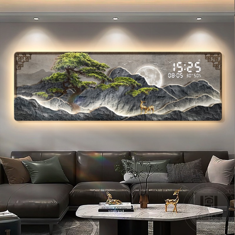 Große Luxus-Wanduhr Digital Mo – Interior Design Luxury Living Room Bewertung und Preis