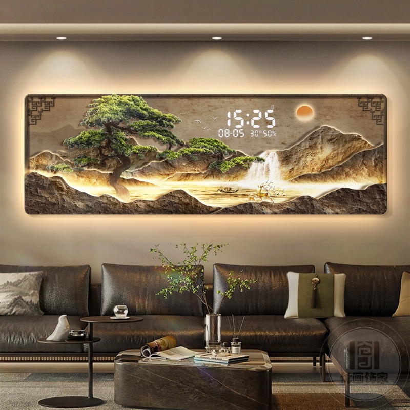 Große Luxus-Wanduhr Digital Mo – Interior Design Luxury Living Room Bewertung und Preis
