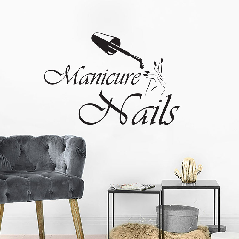 Wandtattoo Maniküre Vinyl Fens – Interior Design Nail Salon Bewertung und Preis