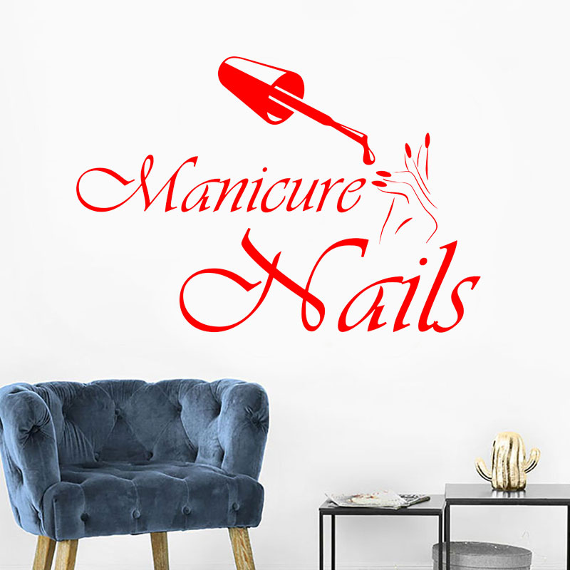 Wandtattoo Maniküre Vinyl Fens – Interior Design Nail Salon Bewertung und Preis