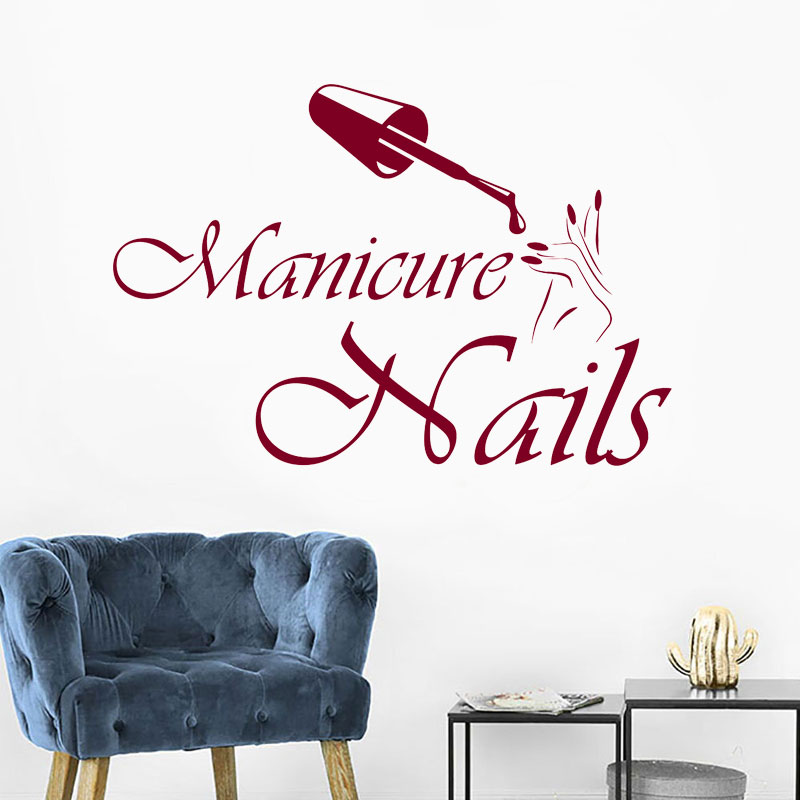 Wandtattoo Maniküre Vinyl Fens – Interior Design Nail Salon Bewertung und Preis