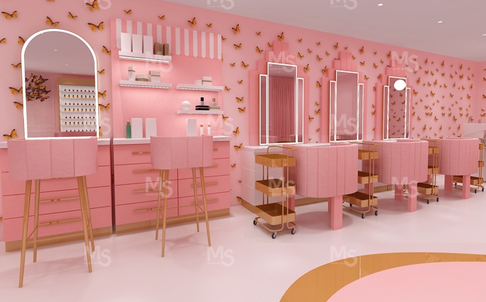 MS-DISPLAY Langlebige Nagelstu – Interior Design Nail Salon Bewertung und Preis