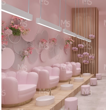 MS-DISPLAY Langlebige Nagelstu – Interior Design Nail Salon Bewertung und Preis